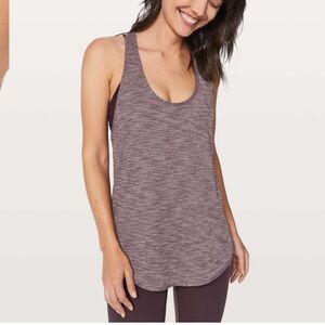Lululemon l 105 Singlet Heathered Black Cherry Size 4